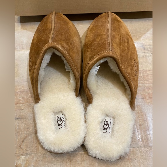 UGG Mens Scuff Slipper shoes sheepskin new in box - Picture 9 of 10